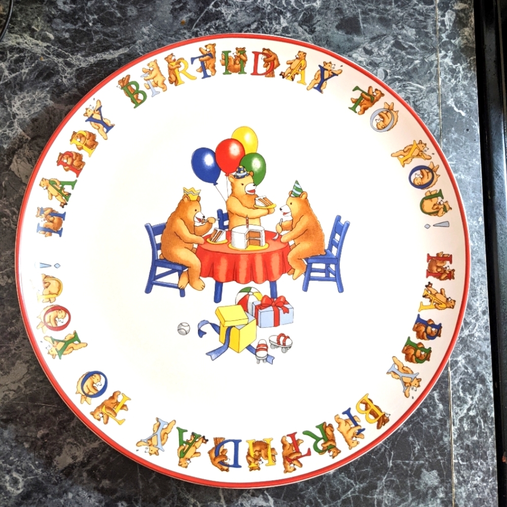 Alphabet Bears Birthday Party Cake Plate